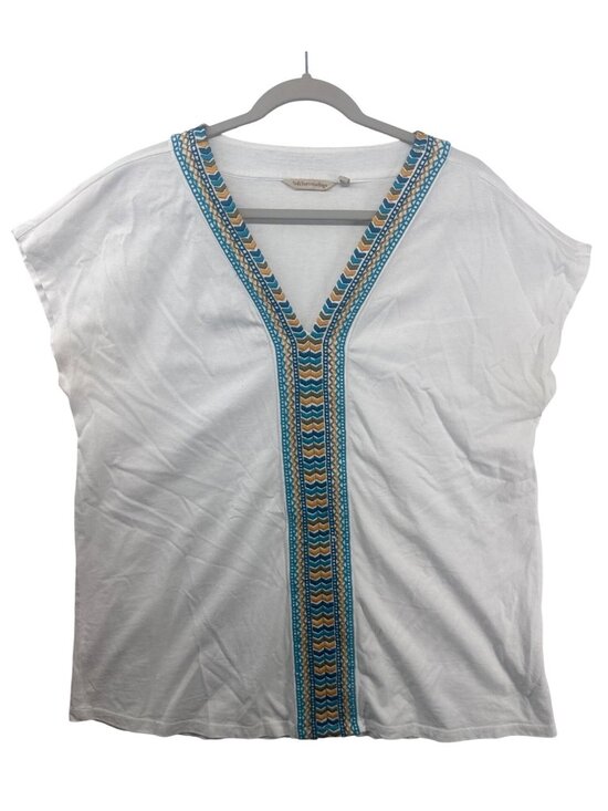Soft Surroundings Tops - Soft Surroundings Women Top Sz XL White/Multicolor Embroidered Boho Izabel Beach